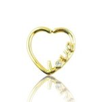 Argolla corazón love anodizado