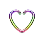 Argolla corazón Tornasol