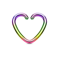 Argolla corazón Tornasol