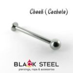 Cheek (cachete) piercing acero