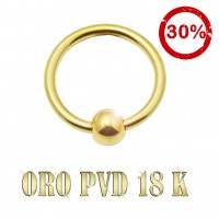Argolla oro 18 k pvd