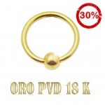 Argolla oro 18 k pvd