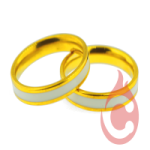 ANILLO ANODIZADO DORADO LINEA BLANCA