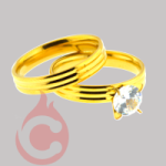 ANILLOS ALIANZA ANODIZADO DORADO CRYSTAL