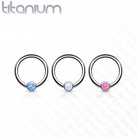 ARGOLLA TITANIO CON ZIRCONIA OPALITA