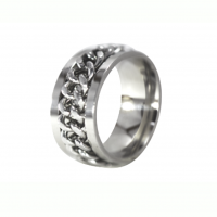 Anillo acero cadena giratoria