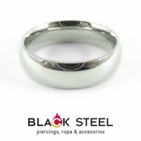 Anillo acero liso