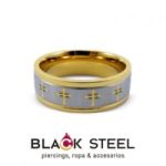 Anillo cruz celta matizado