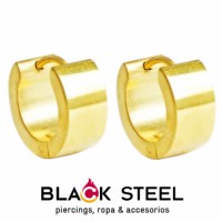 Huggies anodizado dorado 6 mm