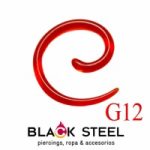 Espina espiral color rojo 12g