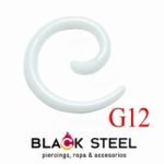 Espina espiral color blanco 12g