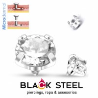 Repuesto microdermal redondo engarzado