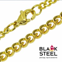 Cadena dorada eslabón tradicional