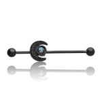 orbital media luna zirconia negra