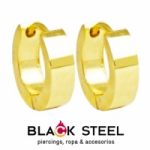 Huggies anodizado dorado 4 mm