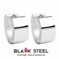 Huggie acero liso 6 mm