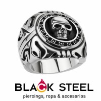 Anillo escudo craneo