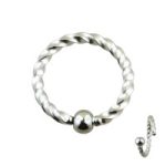 Argolla entrelazada abre fácil acero