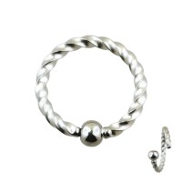 Argolla entrelazada abre fácil acero