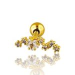 tragus engarzado 7 estrellas dorado