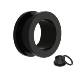 Tunel acrilico rosca negro 8g-22mm
