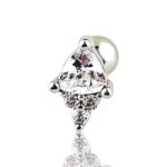 tragus doble gota zirconia acero