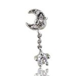 tragus luna estrella colgante acero