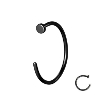 Nariz aro clip anodizado negro