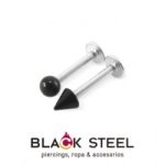 Labio acrilico negro pico y bola