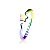 Argolla Figura Estrella G20 Anodizado Tornasol