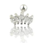 Labio corona multipiedra acero