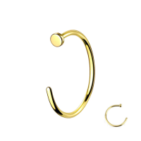 Nariz aro clip anodizado dorado