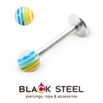 Labio acrilico arcoiris bola