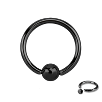 Argolla Anodizada Clásica Negra