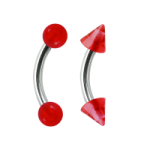 Ceja acrílico Rojo Transparente