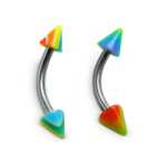 Ceja acrilico arcoiris pico