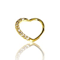 Argolla corazón multipiedra anodizado