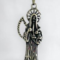 DIJE SANTA MUERTE GRANDE ACERO